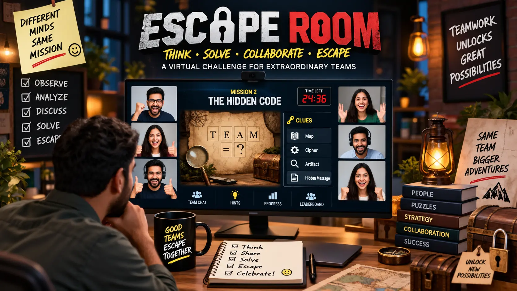 Escape Room virtual team challenge