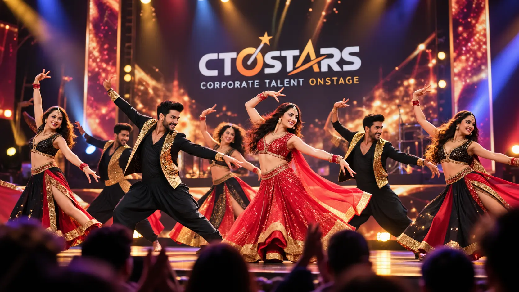 Corporate employee dance ensemble performing live on the CTO Stars stage