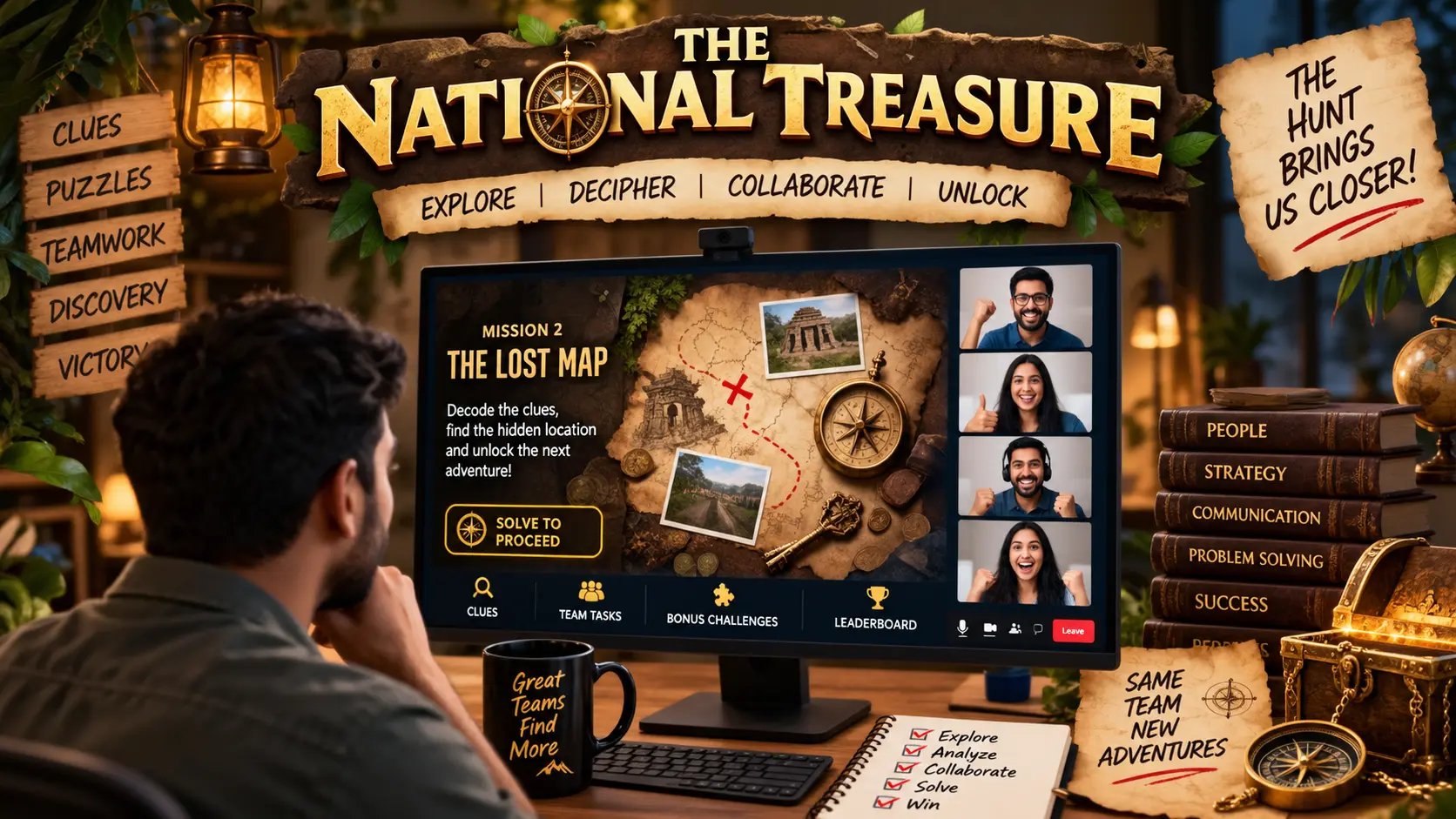 The National Treasure virtual team challenge