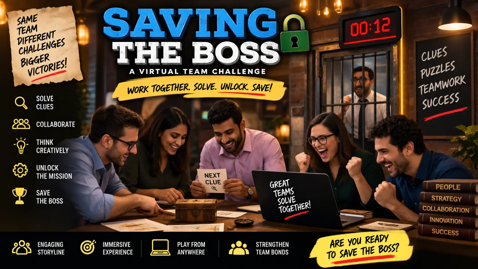Saving The Boss virtual team challenge